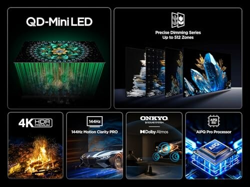 QD-MiniLED TV mit präzisem Dimmen und AI-Prozessor
